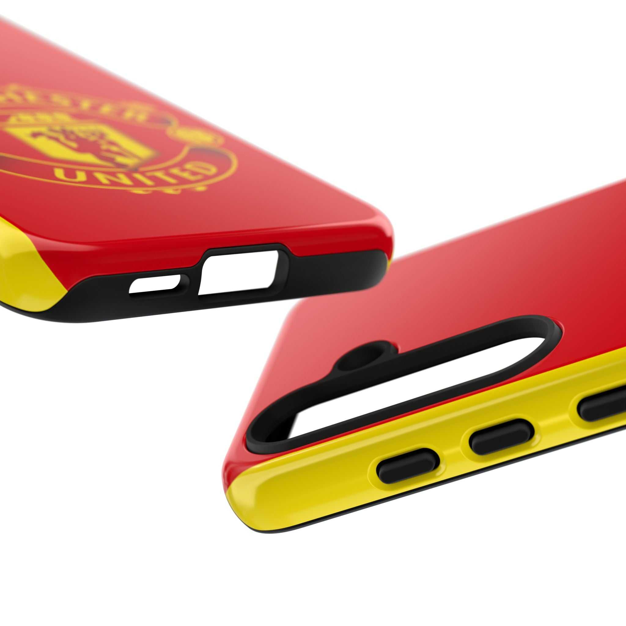 Manchester United Magnetic Samsung Case with Red Devils crest and dual-layer protection