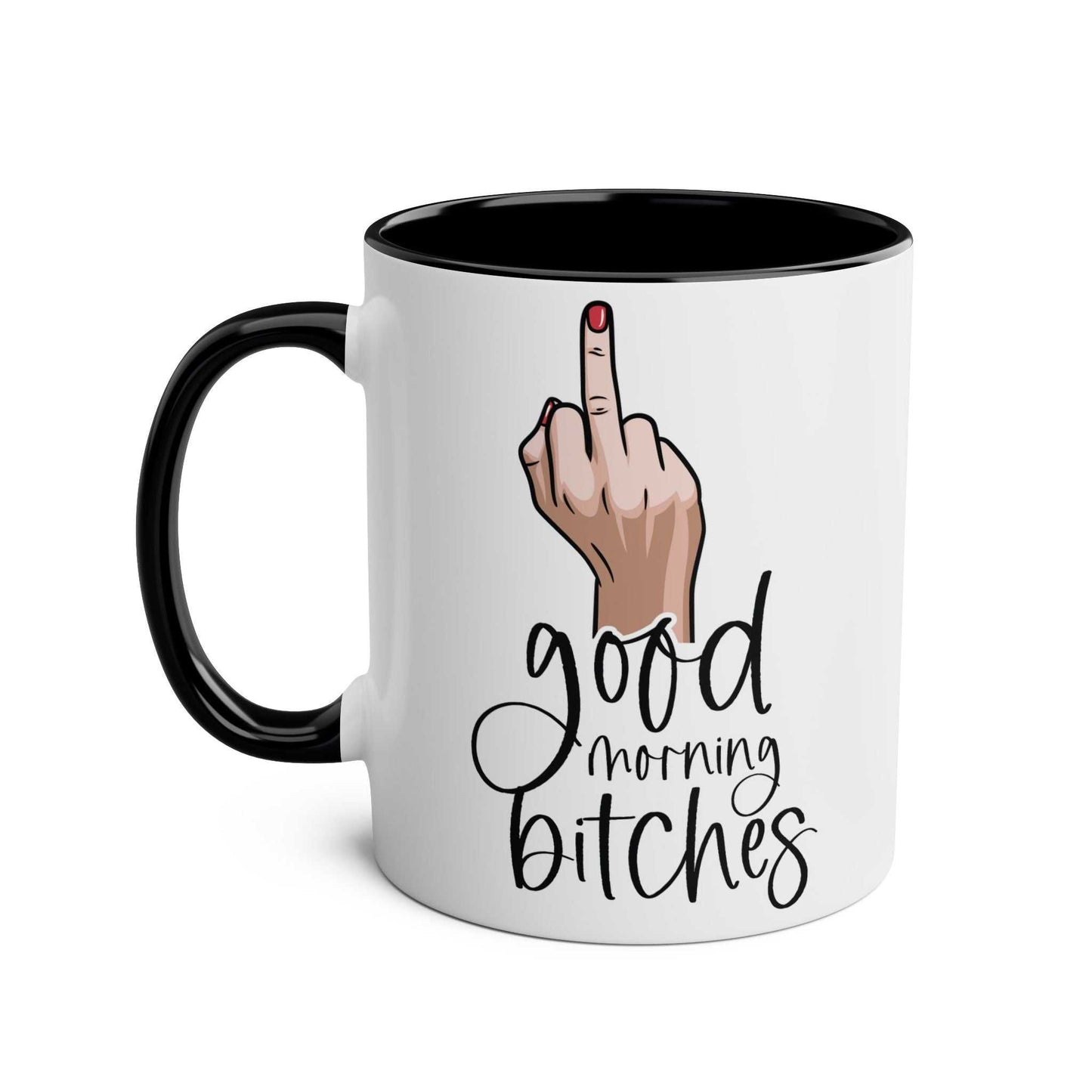 Cheeky Rude Ceramic Two Tone Mug with playful design and sassy message.