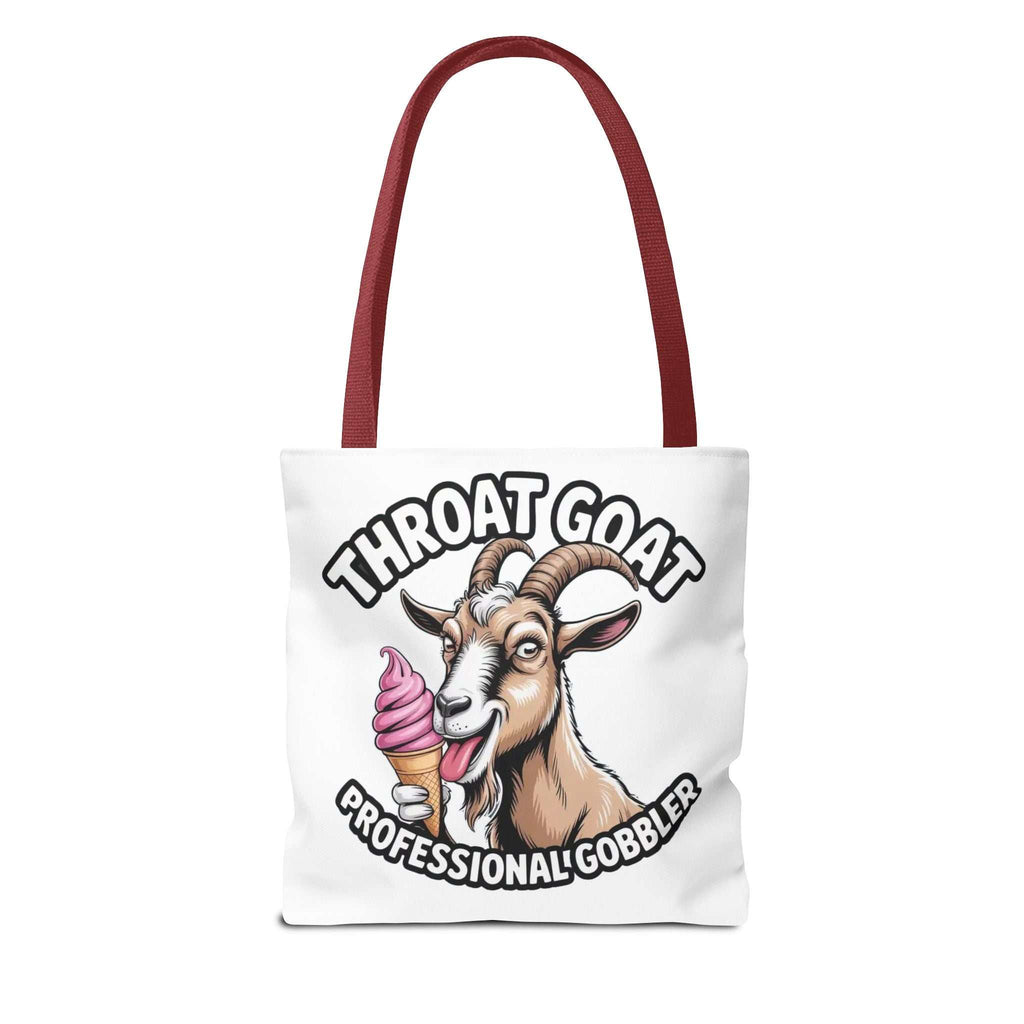 Cheeky Gobbler funny tote bag with colorful handles, durable polyester, ideal for shopping and casual use