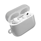 Silver hard shell protective case for AirPods and AirPods Pro with glossy finish and lightweight design