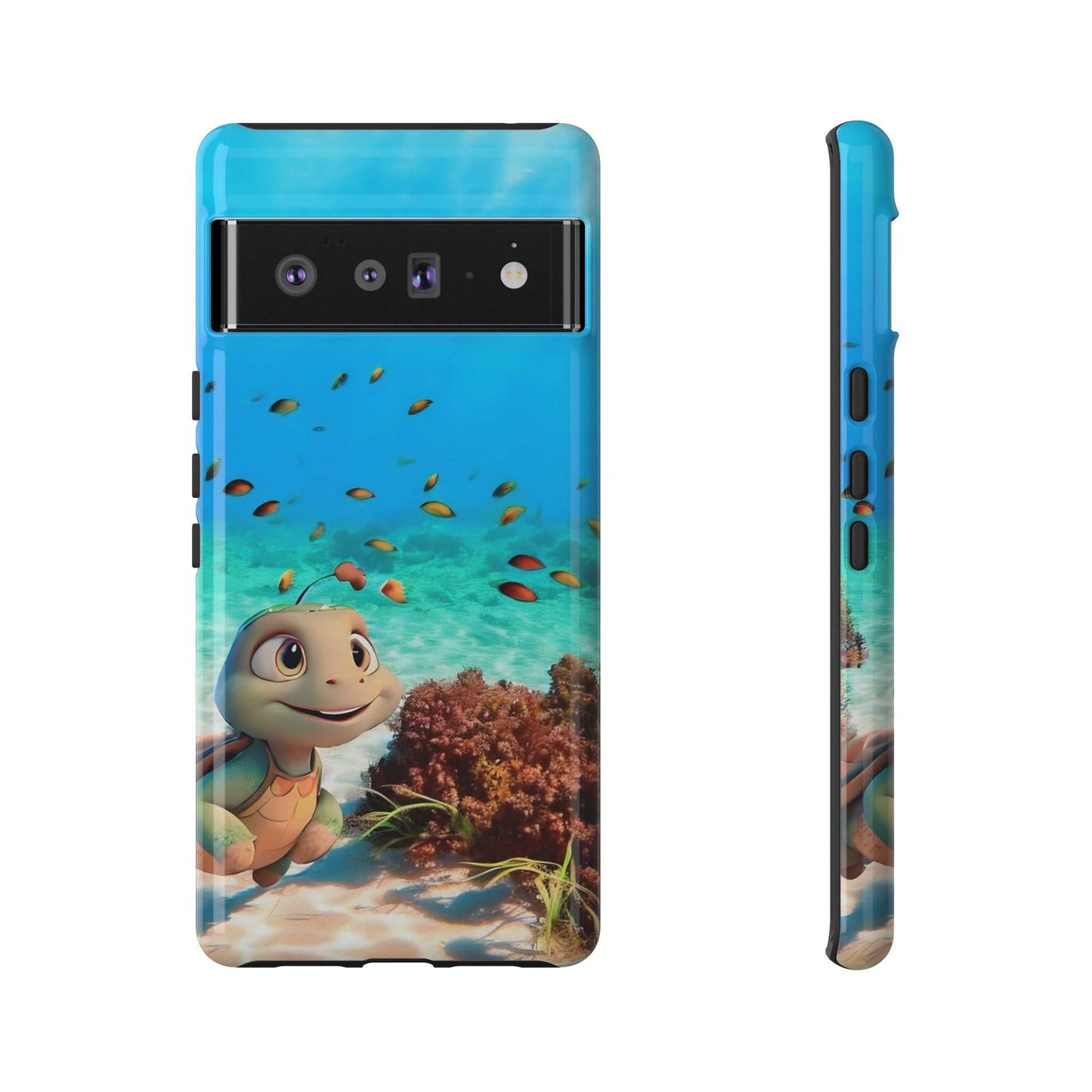 Adorable Turtle Google Pixel Phone Case designed by Littlebitz