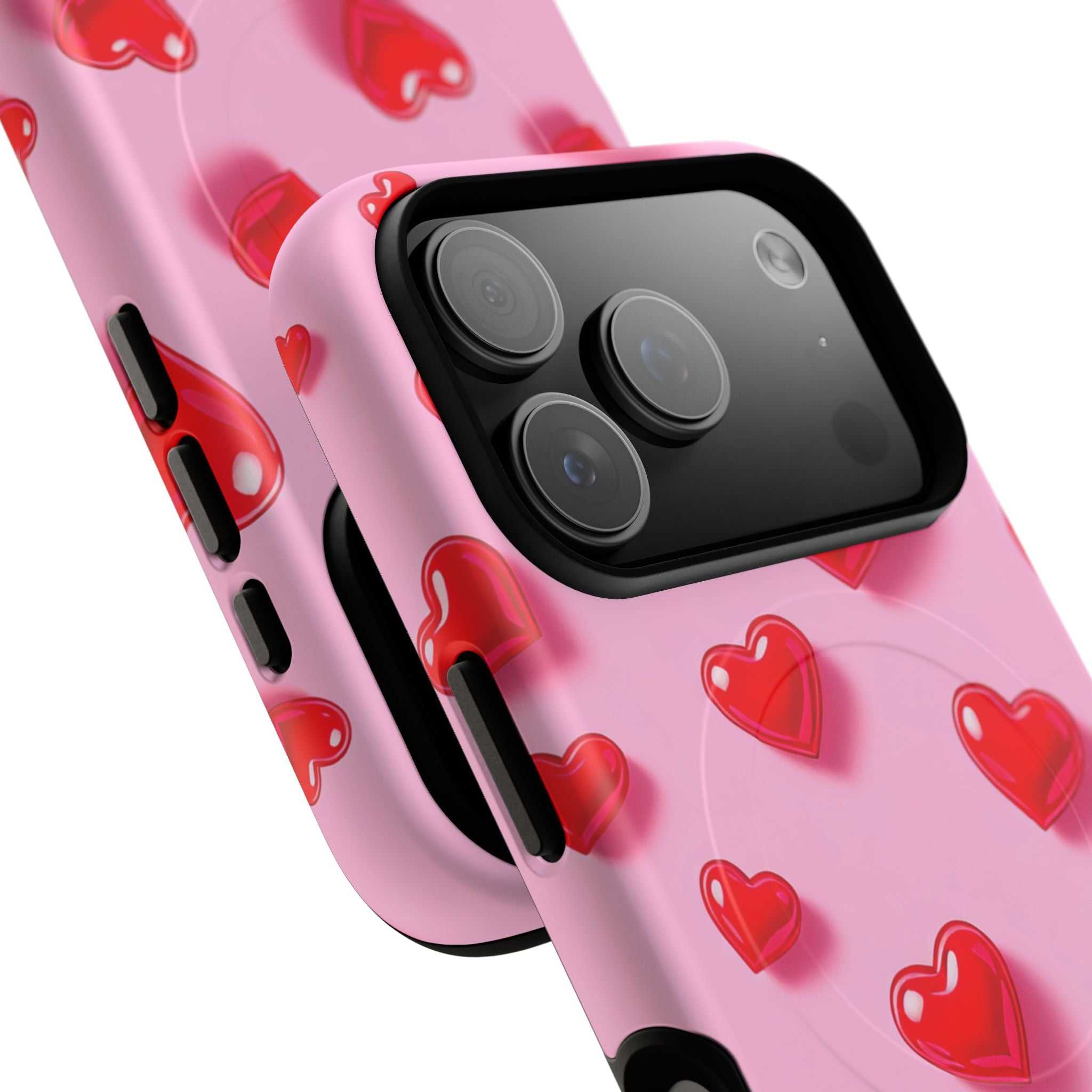 Pink Hearts iPhone Magsafe Phone Case