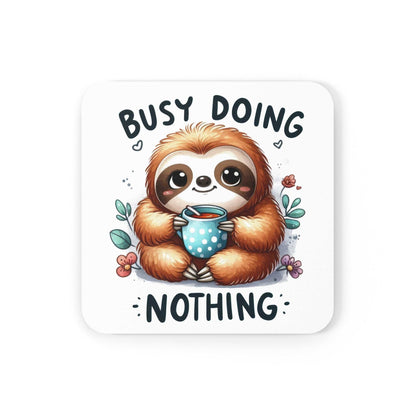 Cute sloth coaster with whimsical design and high-gloss finish for home decor.