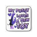 Cheeky rude coaster with high-gloss top and cork back for non-slip, water-repellent, heat-resistant protection.