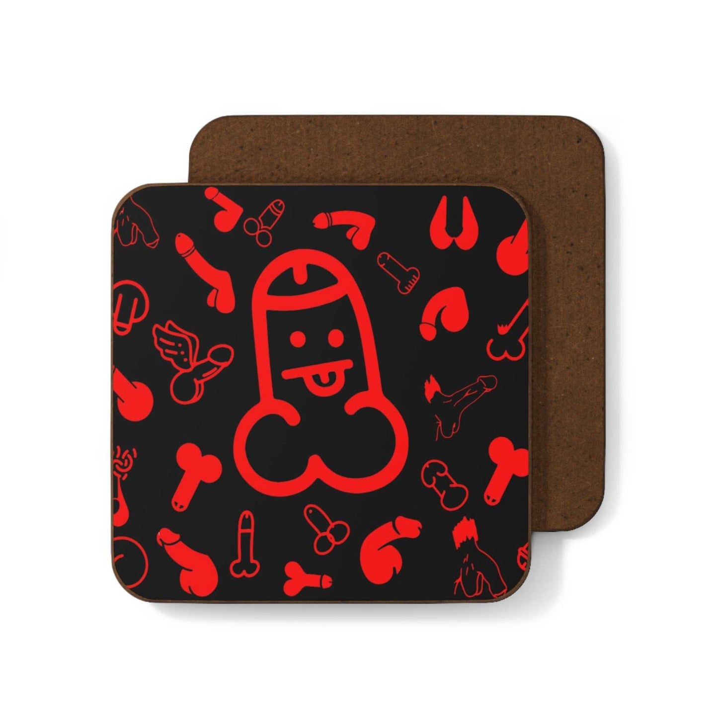 Cheeky rude coaster with playful design and high-gloss finish, perfect for fun gatherings.