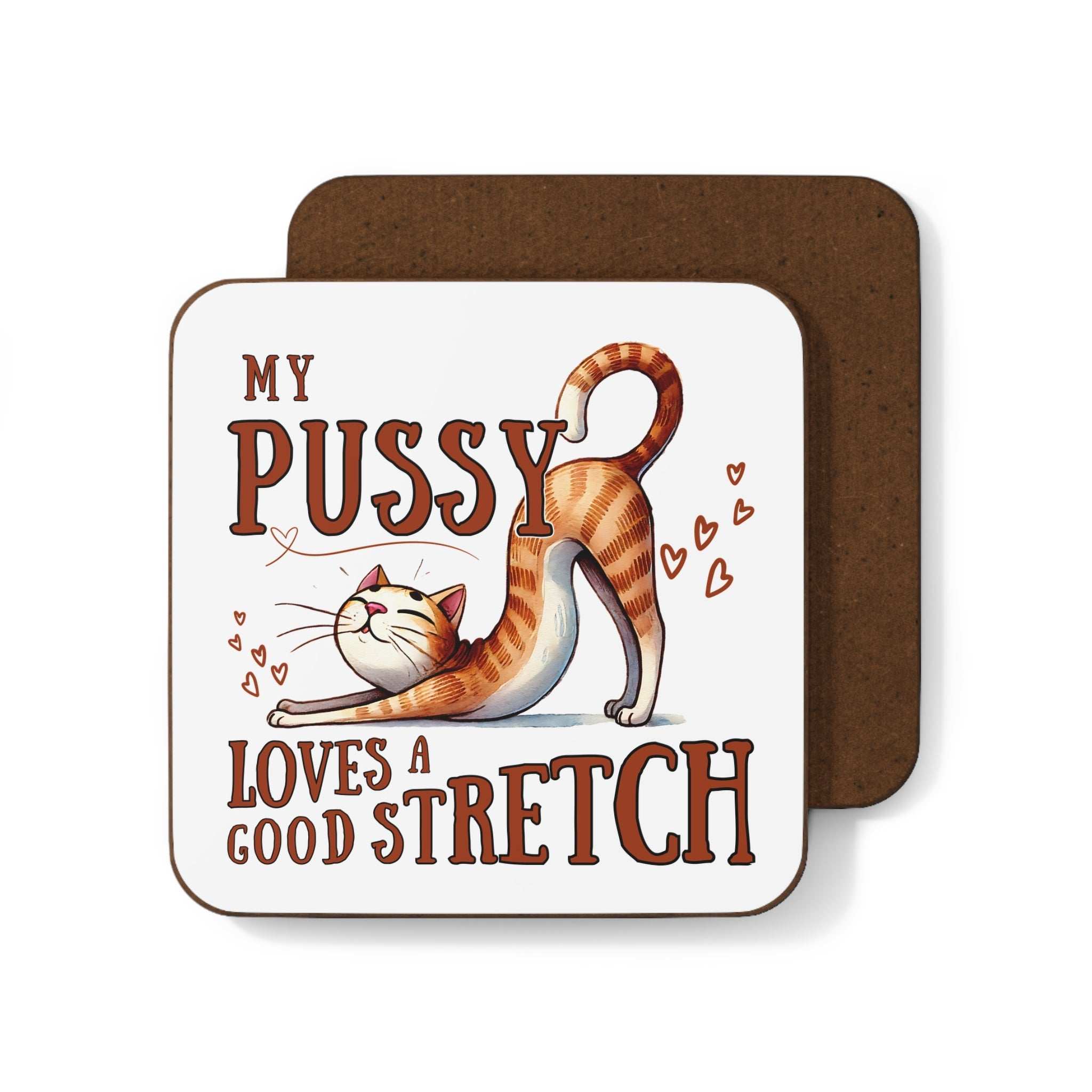 Cheeky Rude Coaster featuring a playful cat illustration with humorous text, perfect for adding fun to gatherings.
