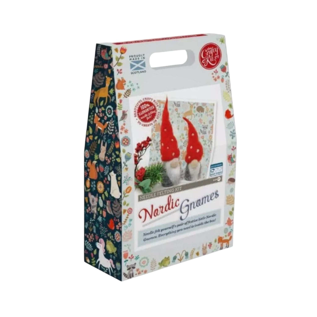 Nordic Gnomes Needle Felting Craft Kit packaging with colorful design and product details.