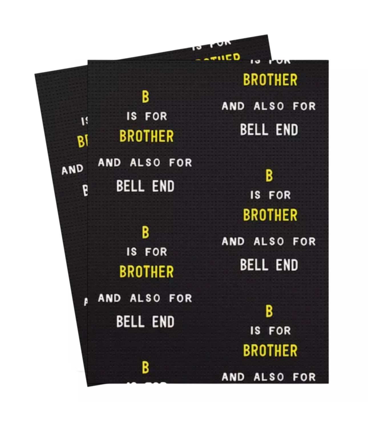 Bellend Birthday Gift Wrap, quirky design, perfect for fun birthdays, 2 sheets, 500x700, 100gsm silk paper.