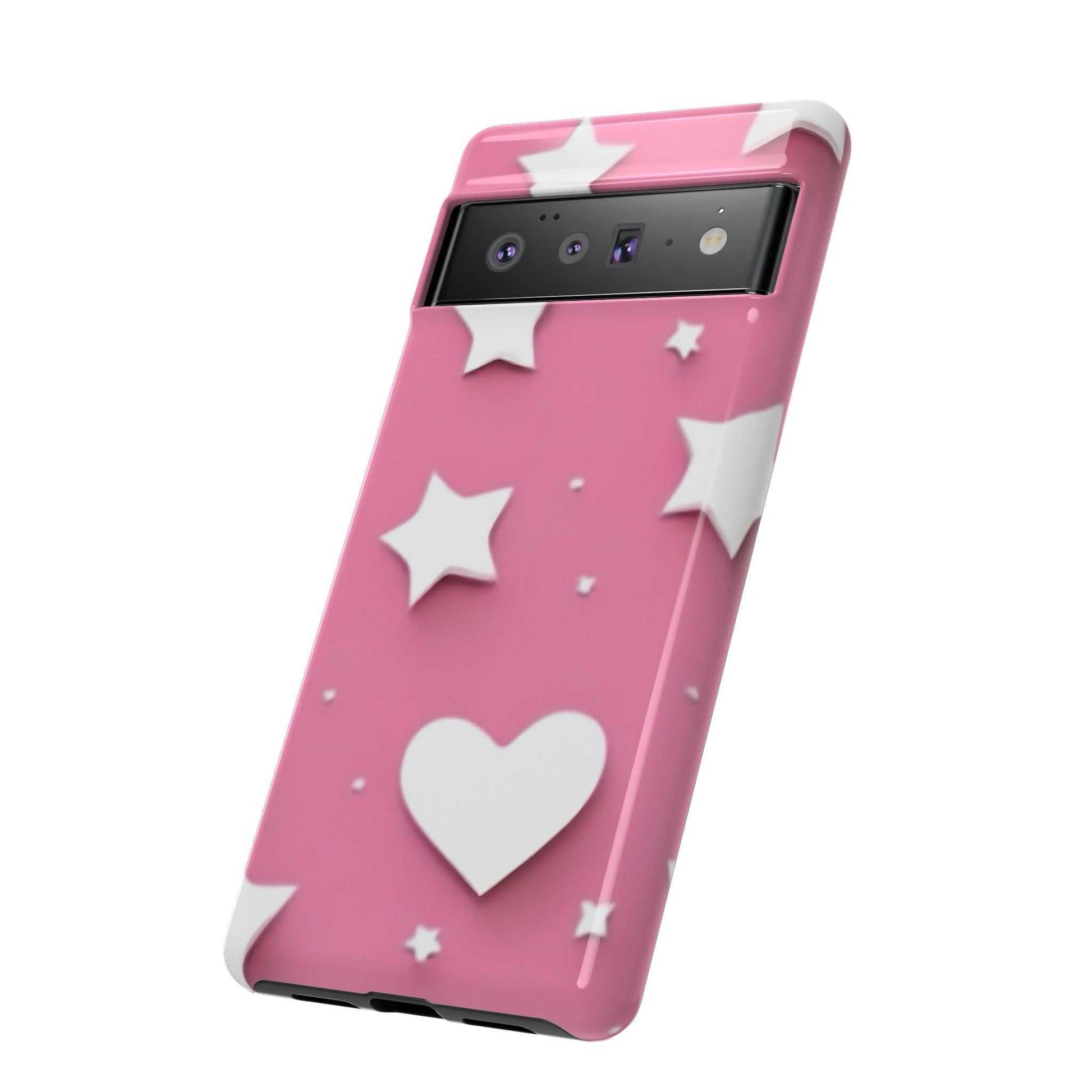 cute Hearts and stars Google Pixel Phone Case Designed By Littlebitz 