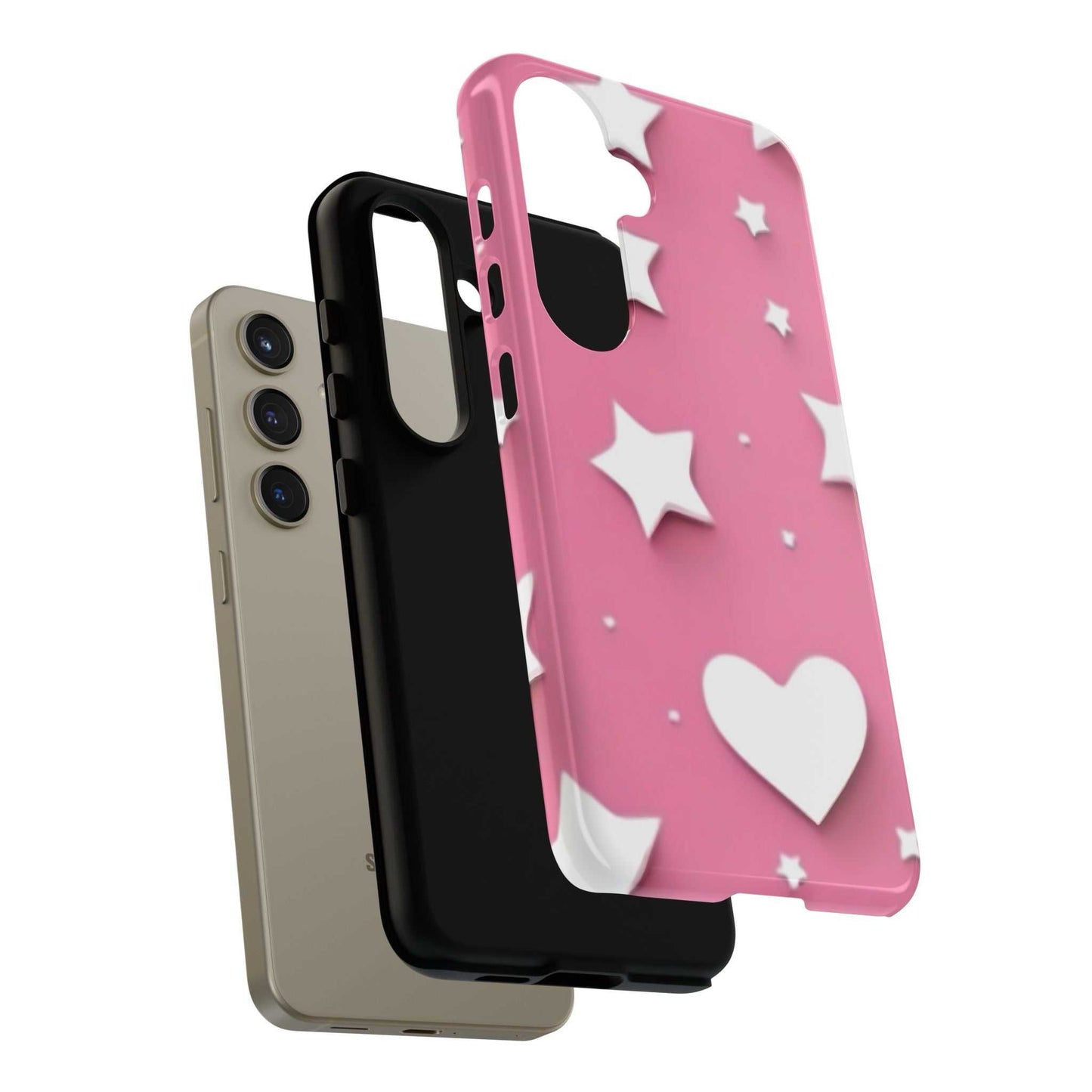 Hearts & Stars Samsung Phone Case Designed By Littlebitz 