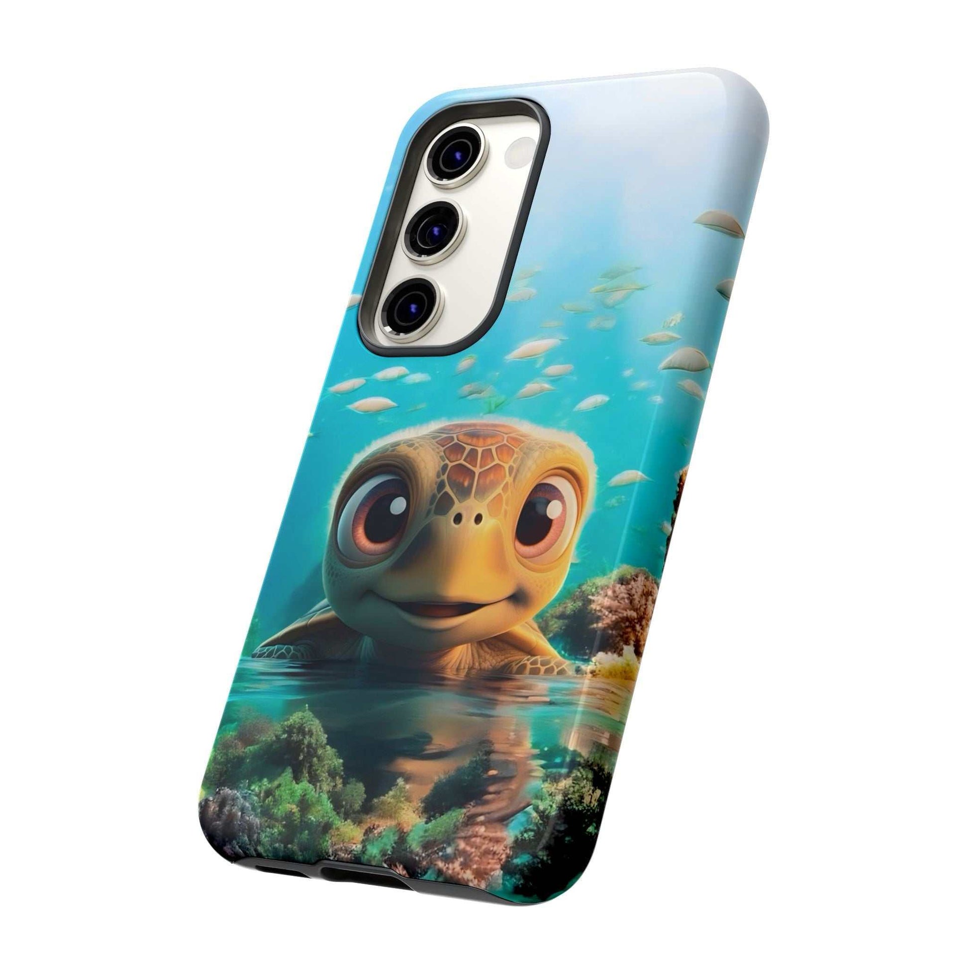 Cute Sea Turtle Samsung Phone Case designed by Littlebitz