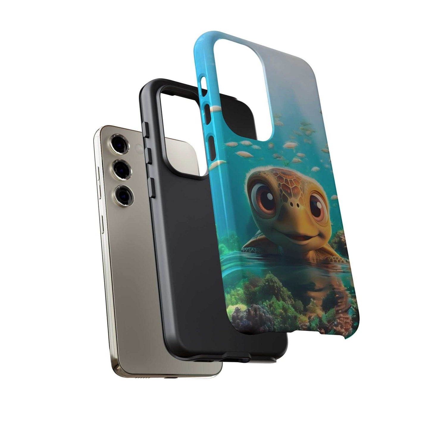 Cute Sea Turtle Samsung Phone Case designed by Littlebitz