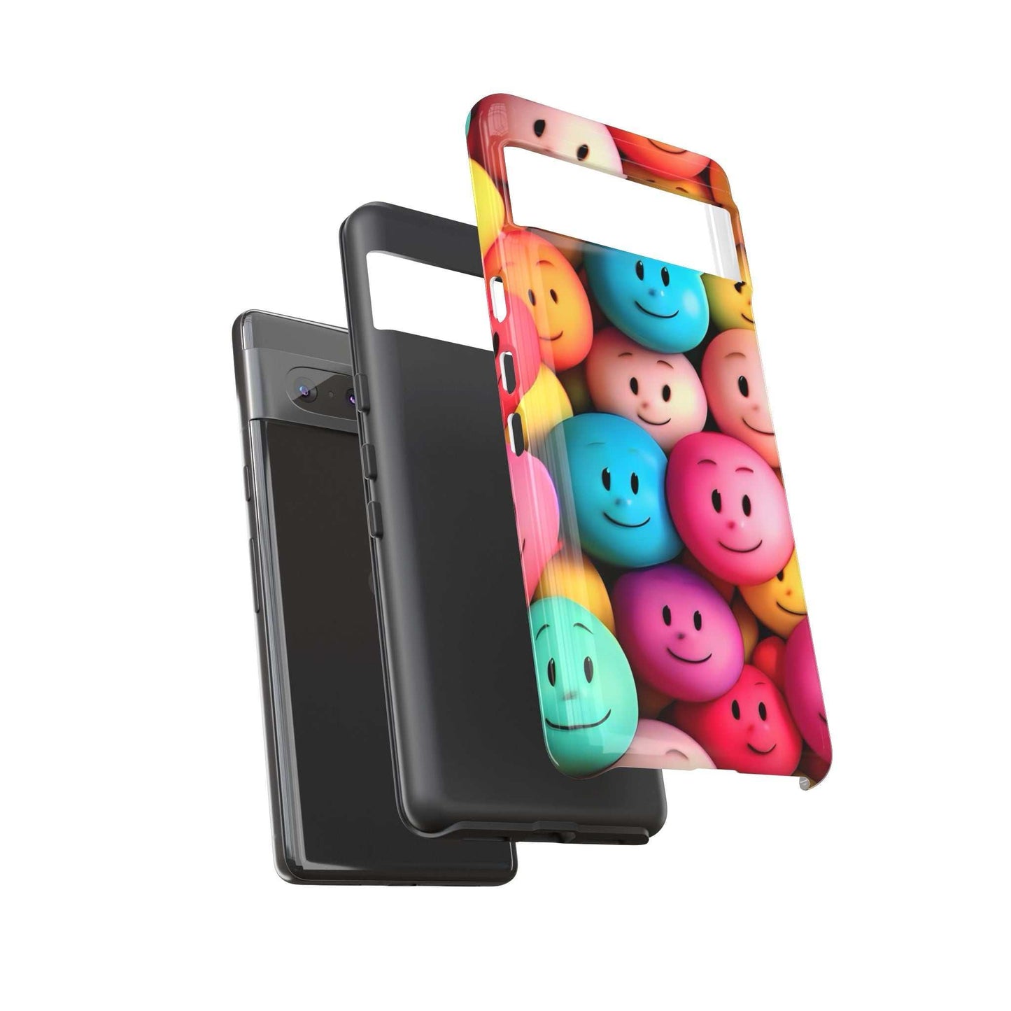 Fun Smiley Faces Google Pixel Phone Case designed by littlebitz