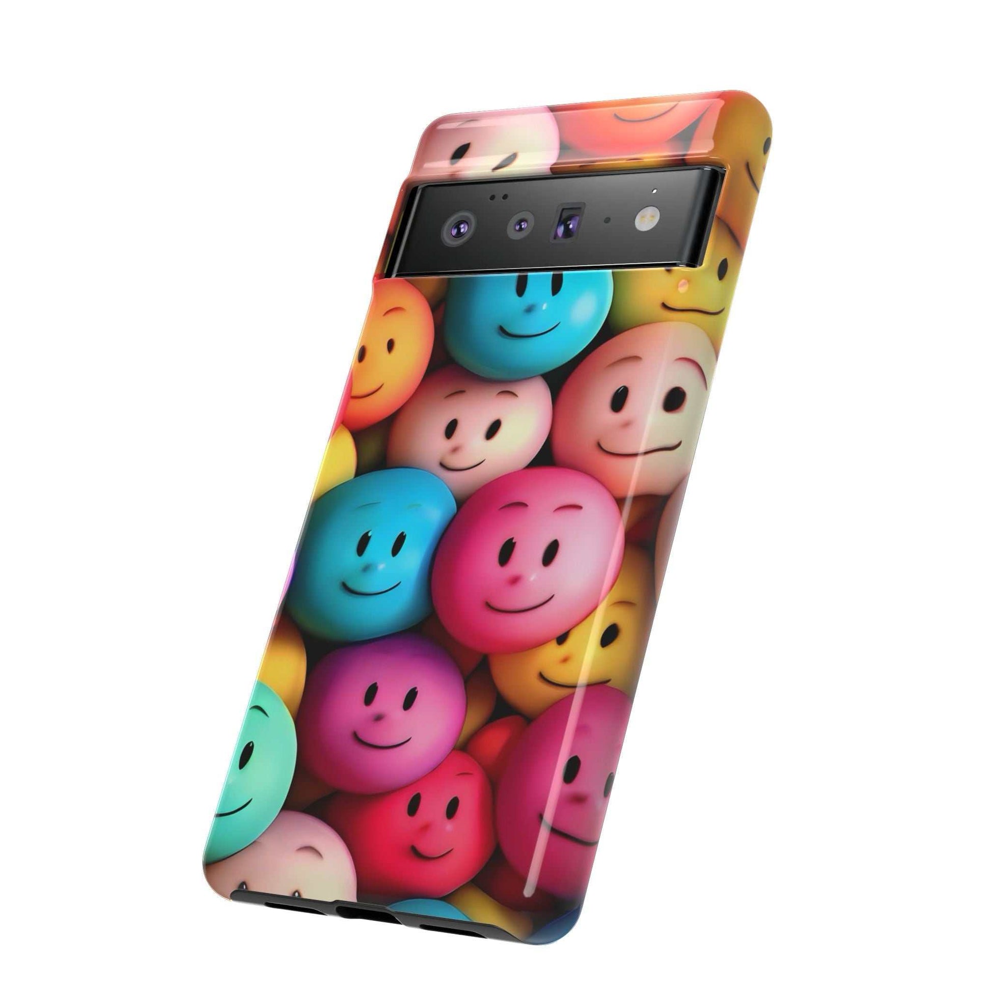 Fun Smiley Faces Google Pixel Phone Case designed by littlebitz