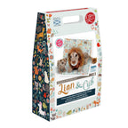 Lion & Cub Needle Felting Craft Kit with wool, needles, and instructions for creating felting projects.