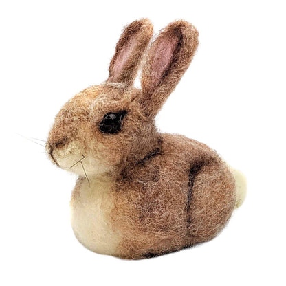 Baby Bunny Needle Felting Craft Kit with wool and felting tools for beginners