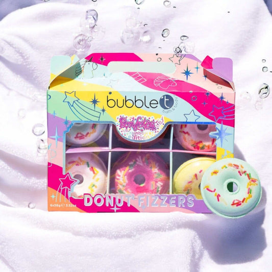 6 piece confetea donut bath bomb gift set