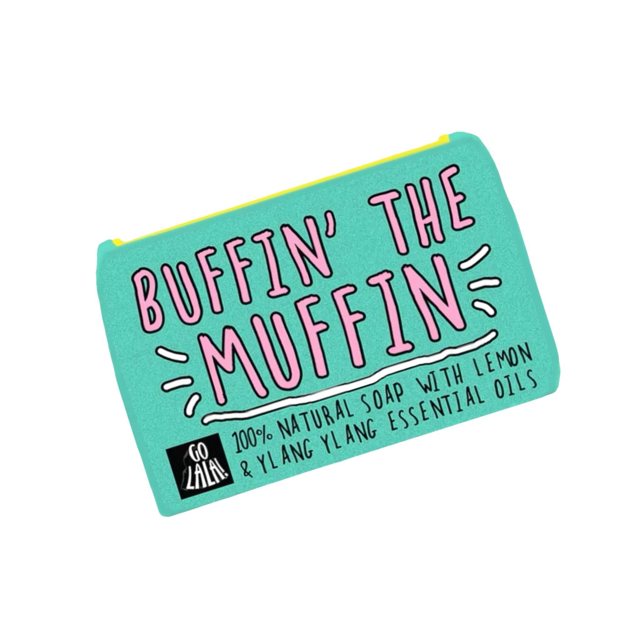 Buffin The Muffin Soap with lemon and ylang ylang essential oils, 100% natural and vegan-friendly.