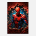 Spiderman Wall Canvas featuring dynamic action print with vibrant colors.