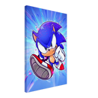 Sonic Wall Canvas featuring vibrant print of Sonic the Hedgehog, perfect for fans and game rooms.
