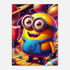 Minions Wall Canvas featuring cheerful yellow character in space theme.
