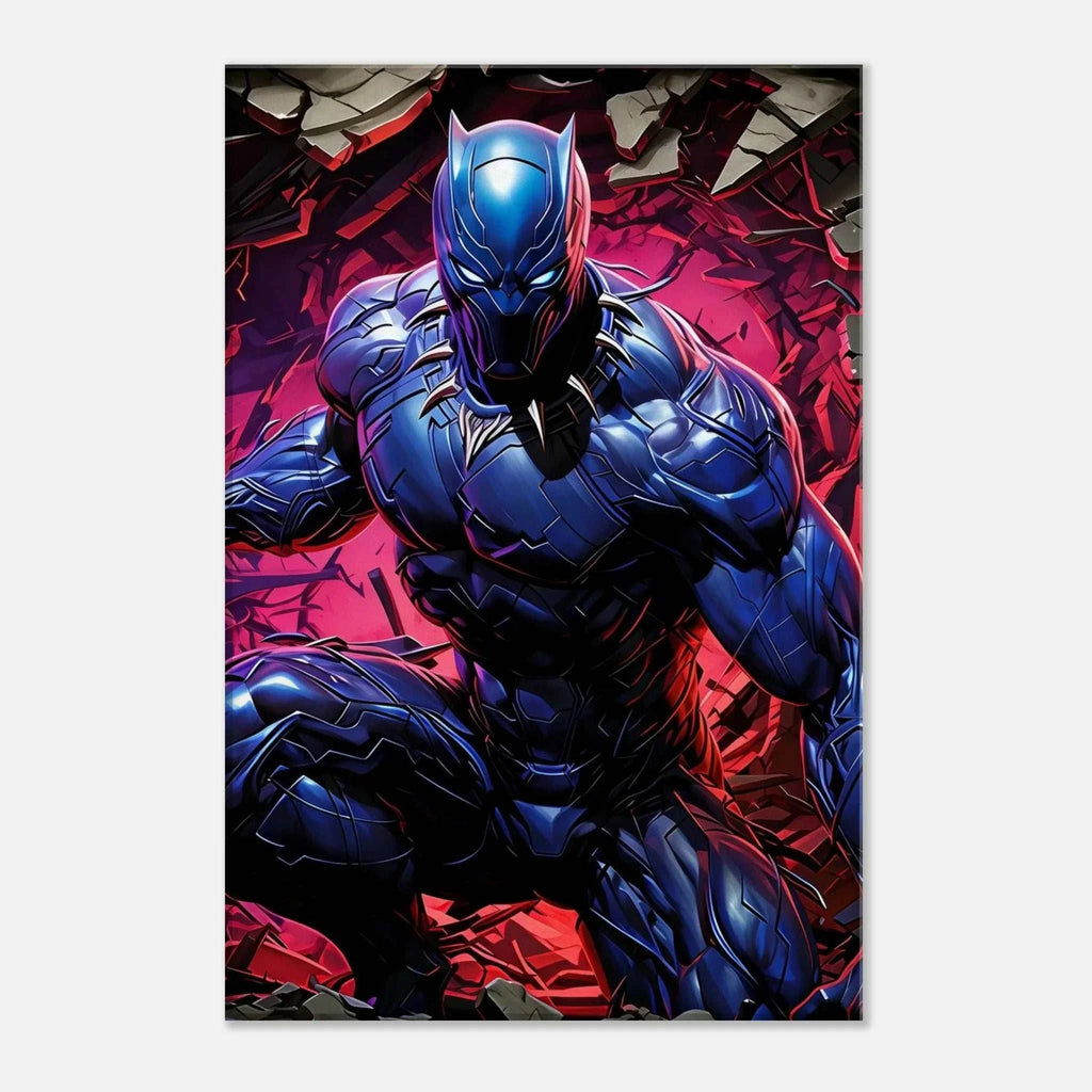 Black Panther canvas wall art with vibrant design, available in multiple sizes.