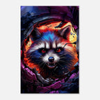 Rocket Raccoon wall canvas featuring dynamic cosmic hero artwork, vibrant colors.