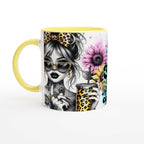 Good Things Are Coming – Motivational Coffee Mug with vibrant design and colorful rim, perfect for positivity and warm beverages.