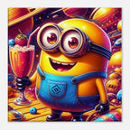 Minions Wall Canvas featuring vibrant colors and playful Minion character.
