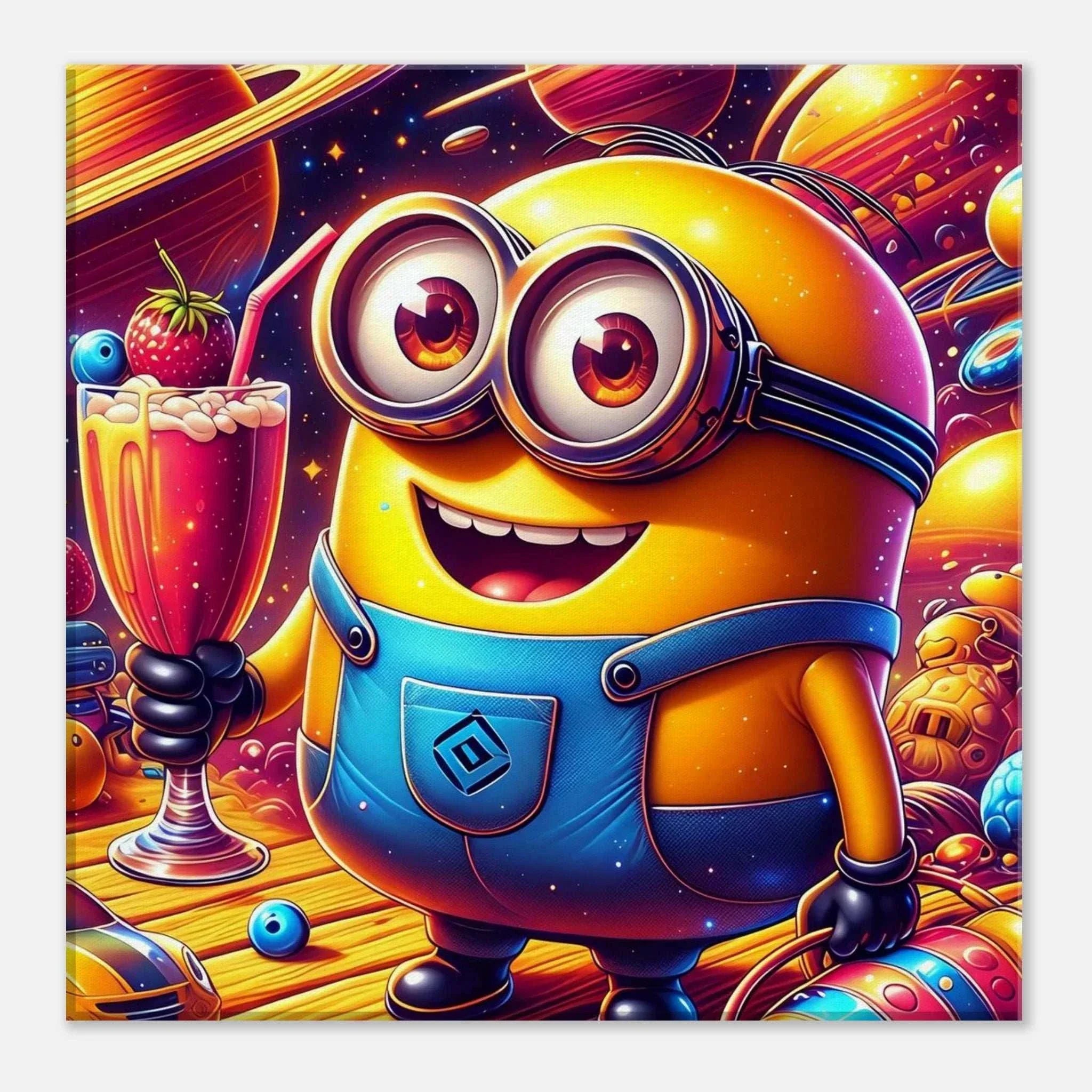 Minions Wall Canvas featuring vibrant colors and playful Minion character.