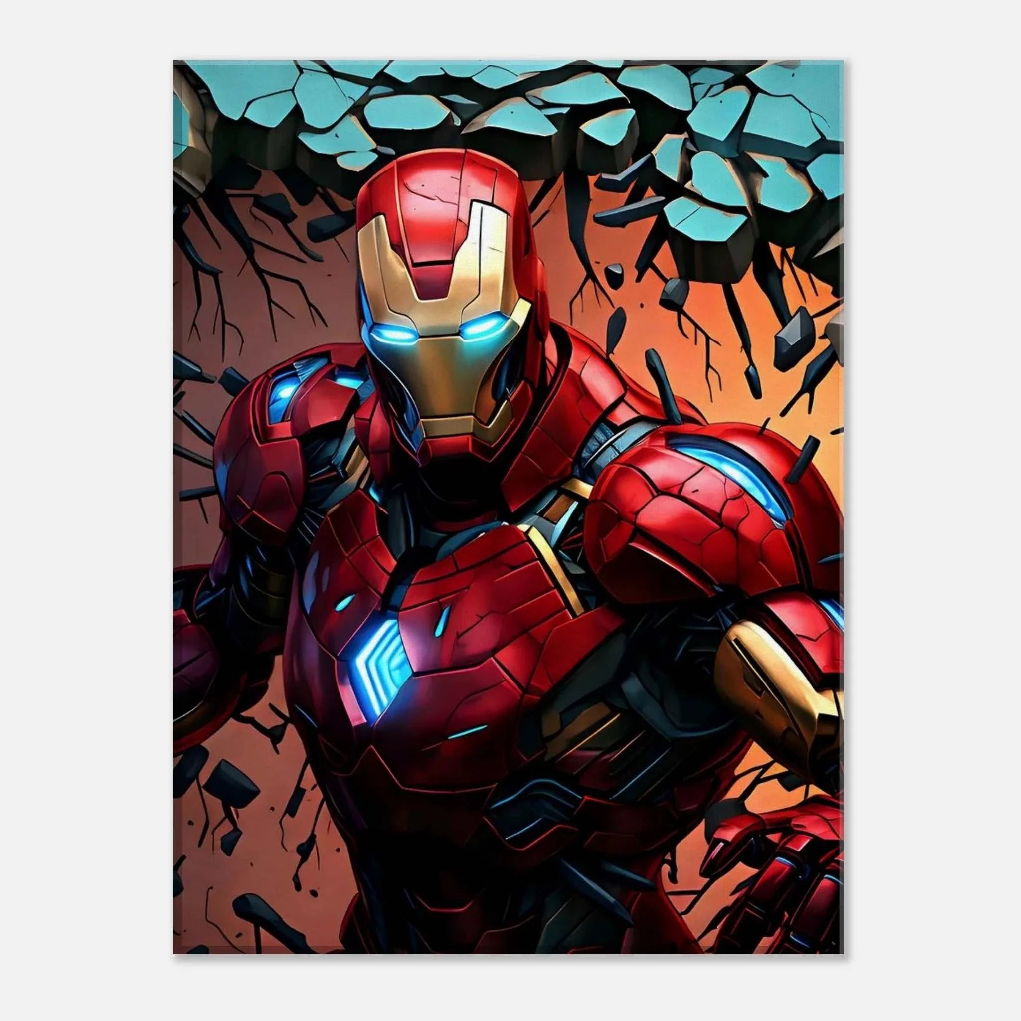 Ironman wall canvas featuring vibrant superhero artwork.