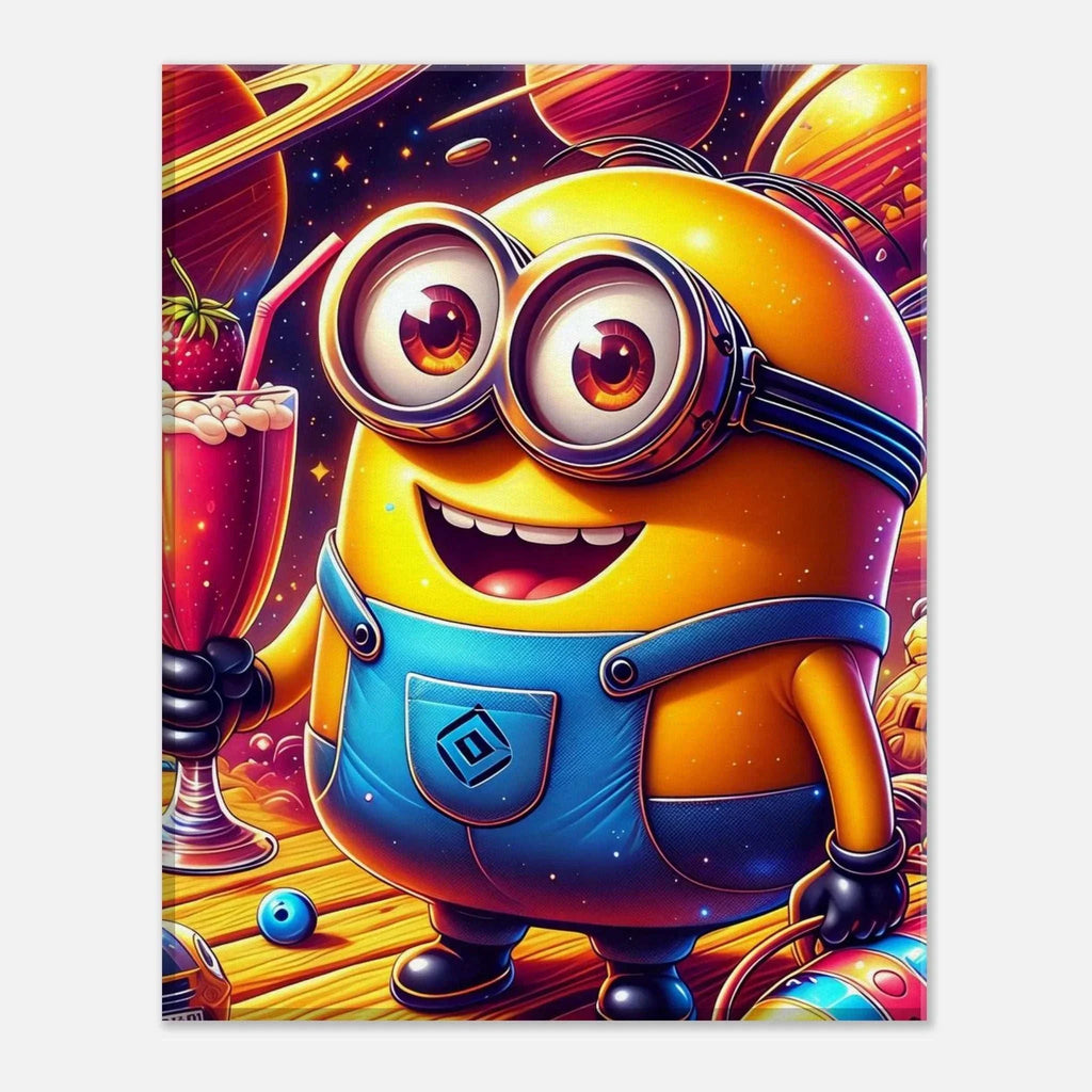 Minions Wall Canvas featuring vibrant colors and playful yellow character.