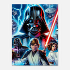 Star Wars wall canvas featuring vibrant character and starship artwork.
