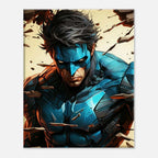 Nightwing Wall Canvas featuring bold, vibrant design with vivid colors, perfect for home decor.