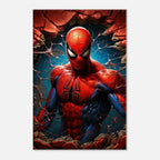 Spiderman Wall Canvas featuring bold, vibrant colors and dynamic action scene.