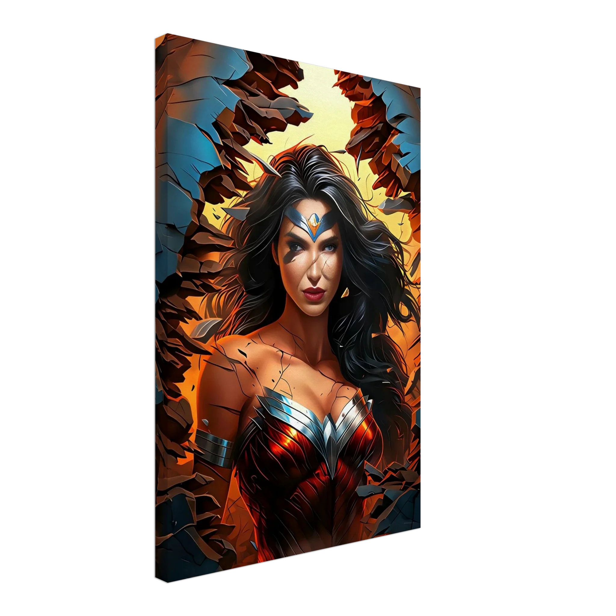 Wonder Woman Wall Canvas featuring bold, vibrant artwork, perfect for adding inspiration and a striking focal point.