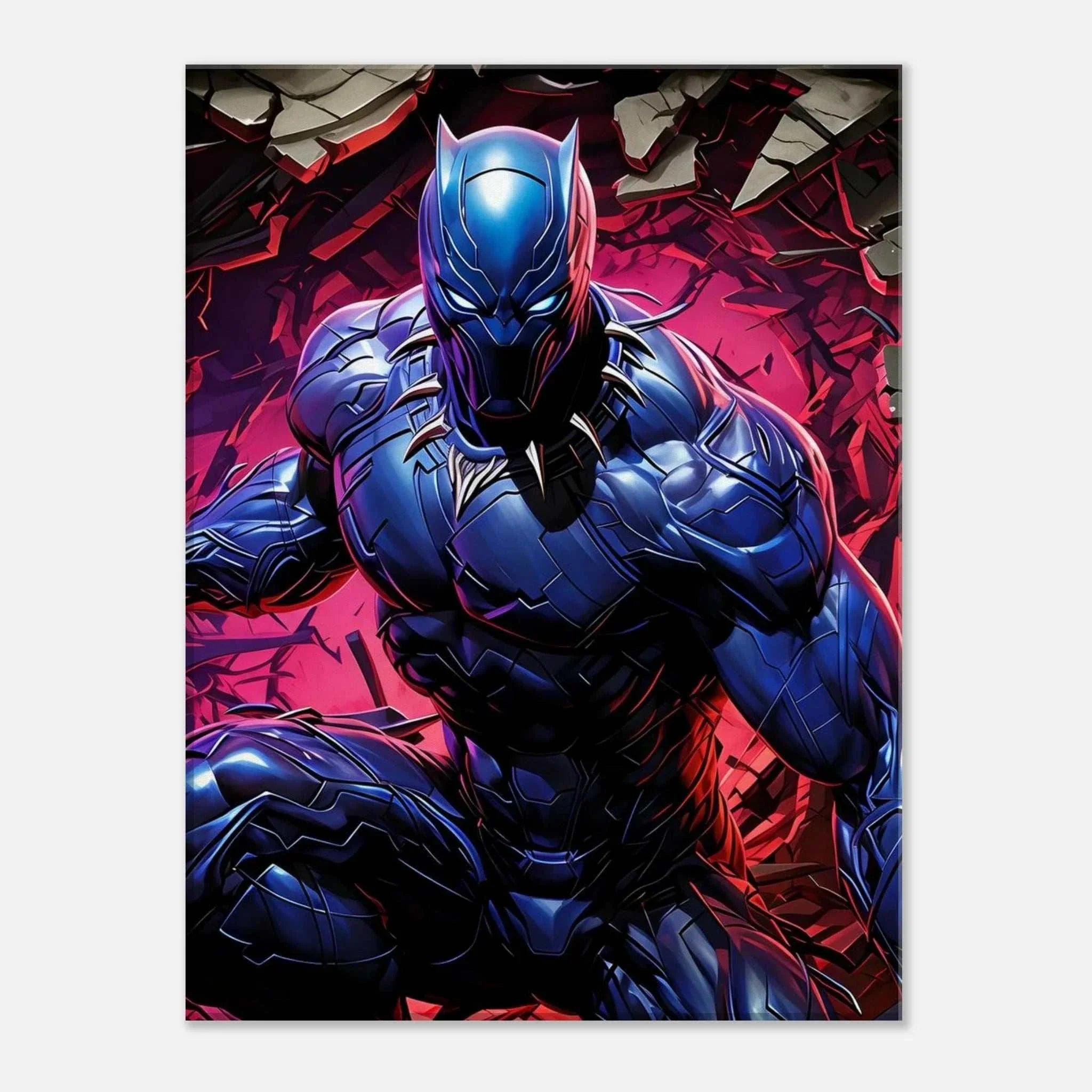 Black Panther wall canvas with bold, dynamic design and vibrant colors.