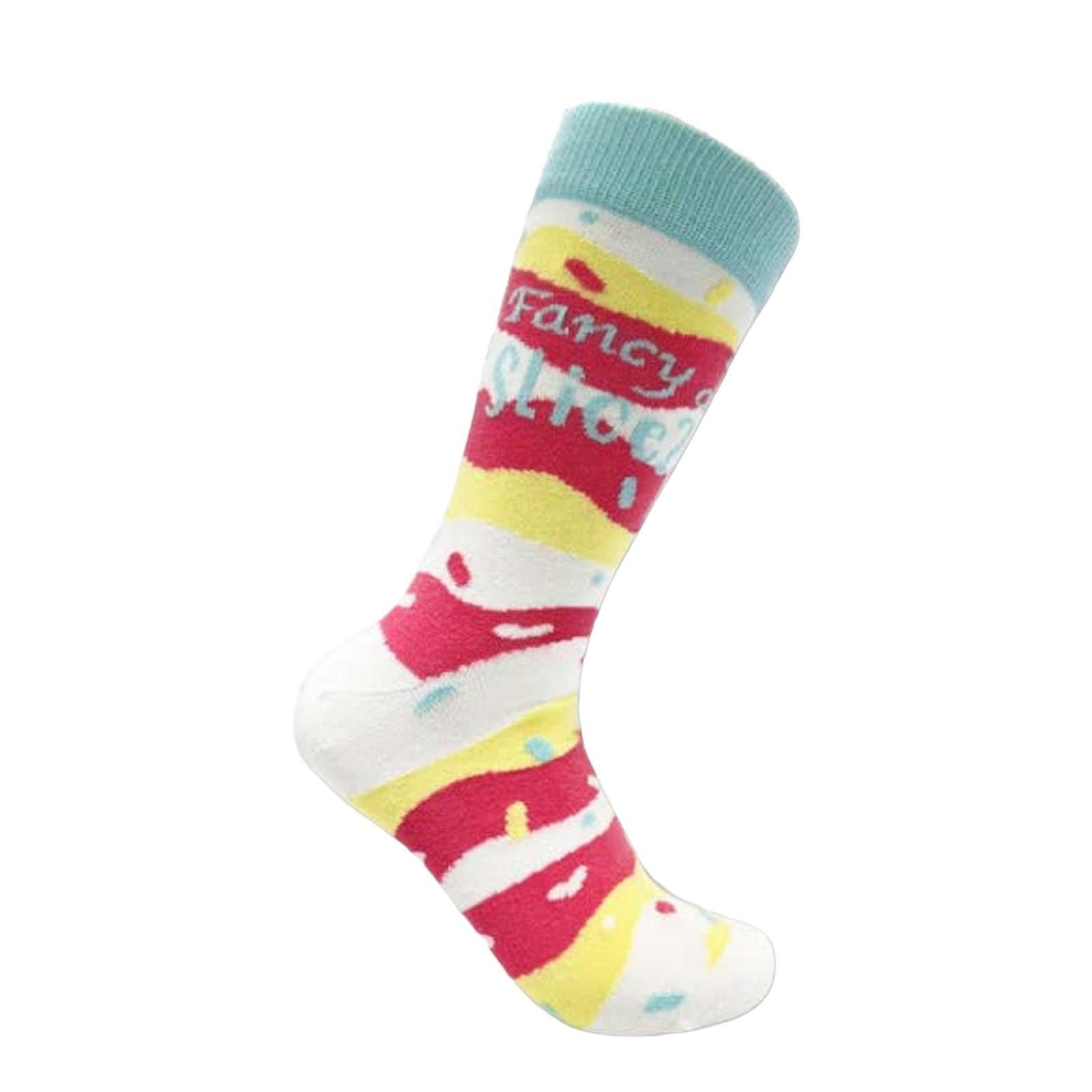 Colorful cake slice design socks for men and women.
