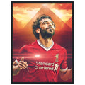 Mo Salah framed poster in durable pine wood frame with vibrant semi-glossy print and shatterproof plexiglass protection