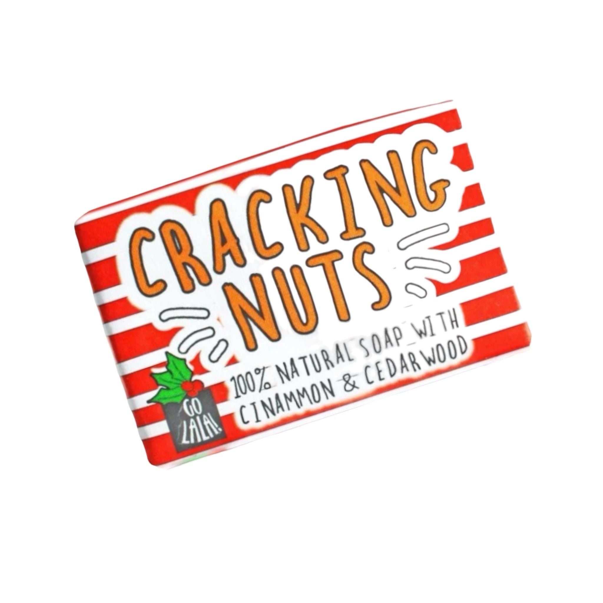 Cracking Nuts Soap with cinnamon and cedarwood scent, vegan and palm oil-free.