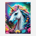 Magical Unicorn Wall Canvas with vibrant, whimsical design for bedrooms and play areas