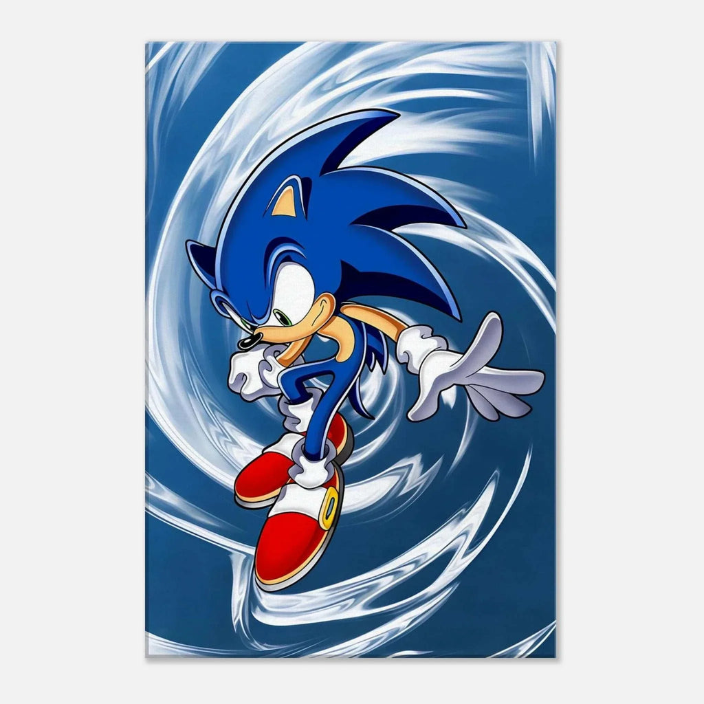 Sonic The Hedgehog wall canvas with vibrant colors and dynamic design.