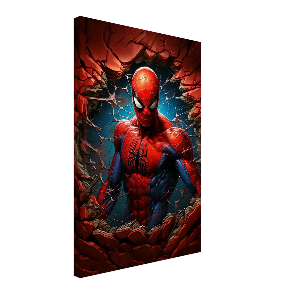 Spiderman Wall Canvas with vibrant colors and dynamic action, perfect for adding adventure to any room.