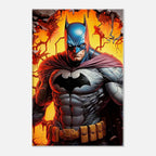 Bold Batman wall canvas with vibrant colors, depicting Gotham's protector.