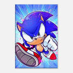 Vibrant Sonic Wall Canvas featuring Sonic the Hedgehog in dynamic pose, adding playful color and energy to any room.