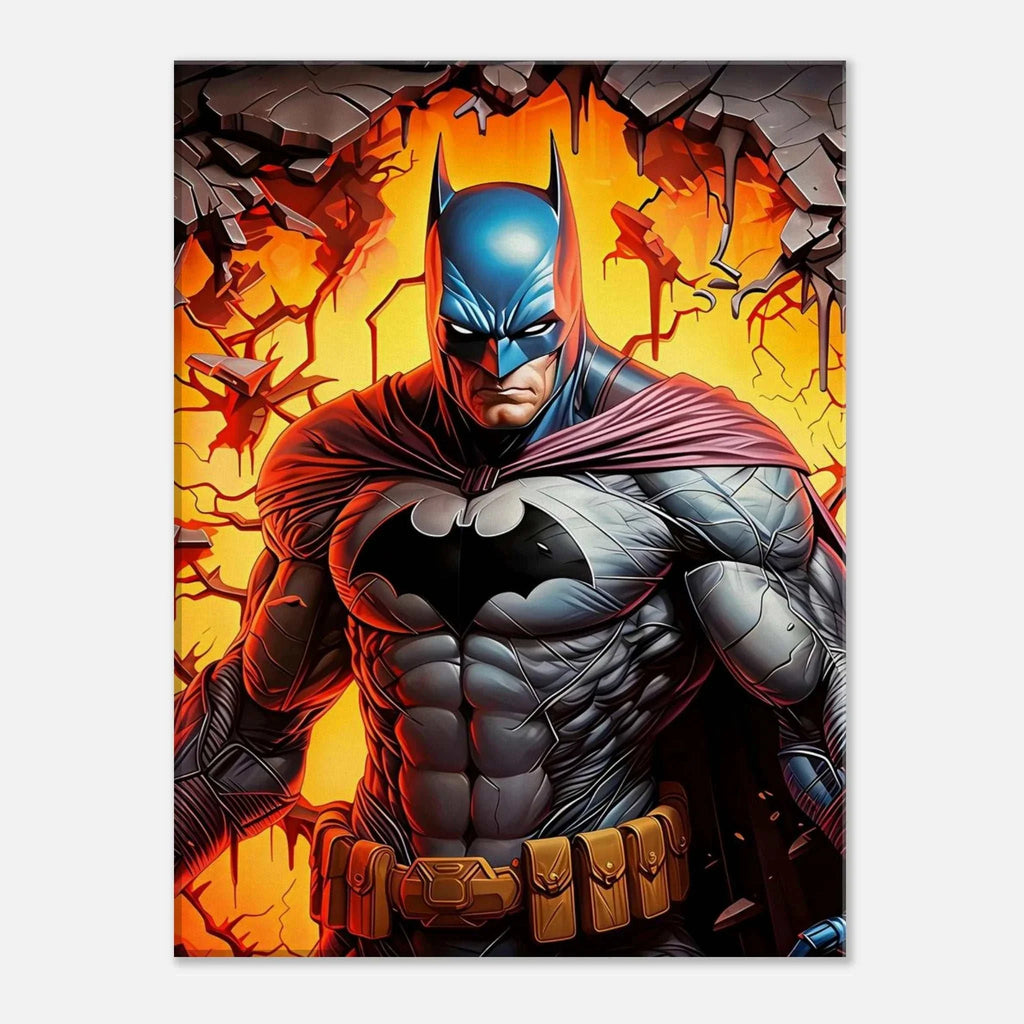 Batman wall canvas featuring Gotham's protector in a bold, fierce design.