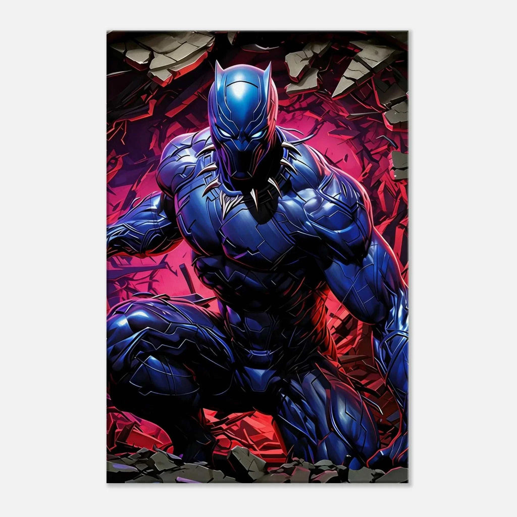 Black Panther Wall Canvas with bold design, vibrant colors, and dynamic presence.