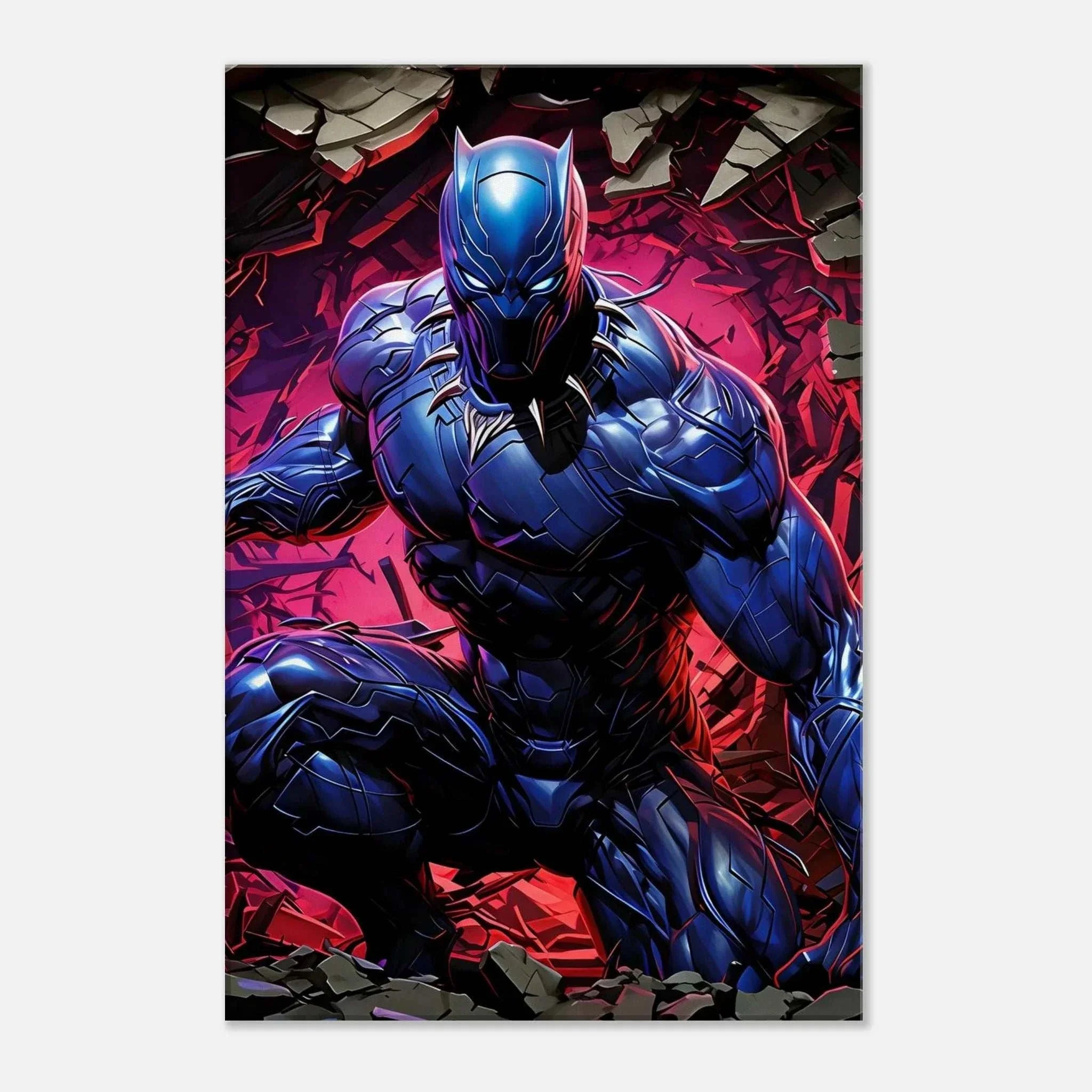 Black Panther Wall Canvas with bold design, vibrant colors, and dynamic presence.
