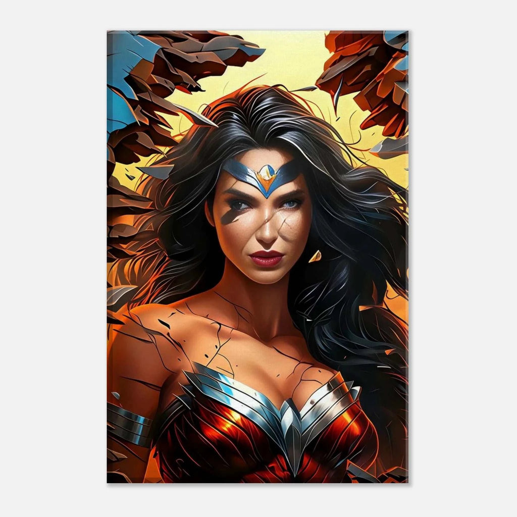 Wonder Woman wall canvas featuring bold, vibrant artwork for fans seeking inspiration and power.