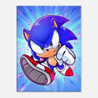 Vibrant Sonic the Hedgehog wall canvas with bold print and playful colors.